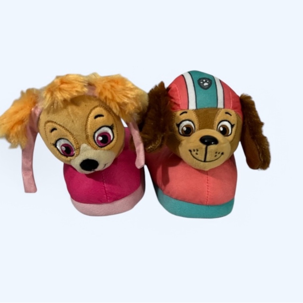 Paw Patrol Plush Slippers - Pink and Brown